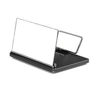 Sewroro Amplificateur D'écran Optique Téléphone Portable Pliable pour Seniors, Loupe D'écran Vidéo, Acrylique Transparent Anti-Radiation, Support Bureau Compact Noir