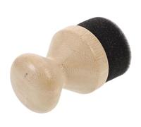 Sewroro Applicateur D'huile Cire en Bois 5x5x8,5 Cm Éponge Intégrée, Manche en Naturel, Accessoire Pratique pour Entretien Bois la Cuisine et Surfaces Lisses