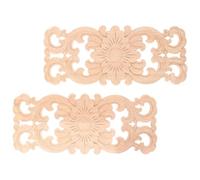 Sewroro Appliques Décoratives en Bois Sculpté Artisanale 2 Pièces 28X12 CM pour Meubles Vintage Incrustations Sculptées pour Portes et Armoires Décoration Intérieure Classique