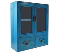 Sewroro Armoire Murale Vintage Bois Double Portes, Meuble de Rangement Mural Polyvalent pour Salon et Chambre, Solution Décorative et Pratique