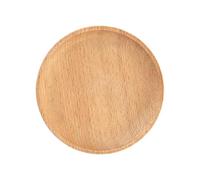 Sewroro Assiette à Dessert en Bois de Hêtre 12 CM Plat Polyvalent Naturel pour Fruits et Apéritifs Accessoire Cuisine Écologique et Décoratif Soucoupe Ronde 128 X 128 CM 1 Pièce