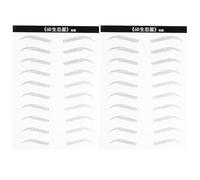 Sewroro Autocollants pour Sourcils 6D Effet Poil Imperméables 10 Paires Patchs pour Sourcils Artificiels Simulation Naturelle Outils de Maquillage pour Femmes et Débutantes