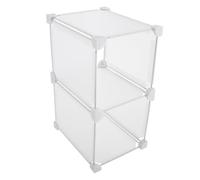 Sewroro Bac de Rangement Congélateur en Plastique Solide Étagère Séparateur 2 Compartiments 19x36x24 Cm pour Organisation et Classement Intérieur Réfrigérateur