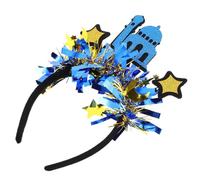 Sewroro Bandeau de Fête Ramadan Bleu en Plastique Décorations Étoiles et Château, Accessoire Cheveux Solide pour Célébrations Festives et Aïd Mubarak