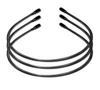 Sewroro Bandeau Ondulé Antidérapant en Fil de Fer 3 Pièces pour Hommes et Femmes, Accessoire Cheveux Simple et Stylé, pour Appliquer un Masque ou Laver le Visage