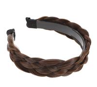 Sewroro Bandeau Postiche Tressé Extensible en Fibre Synthétique Couleur Brun Clair, Accessoire Cheveux Femme Léger et Confortable, Coiffage Quotidien, Soins Visage et Sport