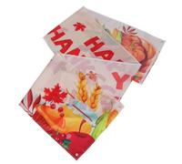 Sewroro Bannière D'action de Grâce D'automne en Tissu Polyester Orange, Résistante et Réutilisable, Décor de Fête pour Maison ou École Motifs Feuilles D'érable et Citrouille
