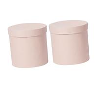 Sewroro Boîte De 2 Pièces boîte à bouquets espèces faire la fête veille femme de ménage de mariée coffrets anniversaire de mariage fleur ronde décoration papier carton rose