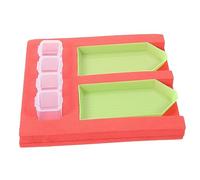 Sewroro Boîte de Rangement pour Peinture Au Diamant Diy avec Plateau Silicone Plateaux Verts et Boîtes à Perles Outil Artisanal et Durable pour Organisation Multi Couleurs