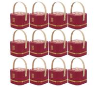 Sewroro Boîtes à Friandises Mariage Chinoises Grosse Taille 20 Pièces Rouge Profond, Boîtes à Dragées Traditionnelles Portatives, Contenant Bonbons pour Fêtes et Présents Festifs