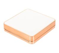 Sewroro Boîtier Vide de Fond de Teint Coussin Magnétique Blanc et Rose Doré avec Miroir Étui à Crème Cosmétique Compact Livré avec Houppette et Éponge pour Maquillage de Voyage et