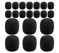 Sewroro Bonnette Micro Casque en Mousse Noire, Pack de 30 Pièces, Protection Flexible pour Microphone et Casque Audio, pour Studios et Réunions à Distance