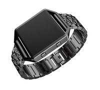 Sewroro Bracelet de Montre avec Cristaux Bracelet de Remplacement Élégant Compatible avec Fitbit Blaze Hr Noir