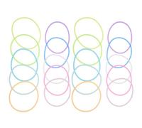 Sewroro Bracelets en Silicone Lumineux Multicolores, 60 Pièces Élastiques à Cheveux Fluorescents, Bandes Lumineuses Colorées pour Fêtes, Événements Sportifs et Accessoires Femme, Taille