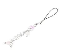 Sewroro Breloque Pour Téléphone En Perles Artisanales, Porte-clés Court Pour Femme, Design Mignon Violet, Accessoire Décoratif Portable, Usage Paquet à Main Et Clé, Léger Et Compact