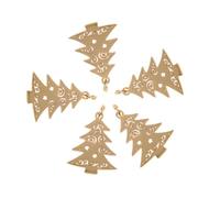 Sewroro Breloque Sapin de Noël en Acier Inoxydable pour Bijoux DIY | Mini Format Argenté, Surface Lisse et Légère, pour Collier, Partage Familial, Amis et Collègues