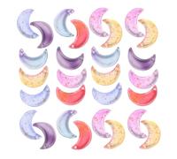 Sewroro Breloques En Verre Lune Multicolores 80 Pcs Pour Création Bijoux Femmes Décoration Diy Accessoires Collier Boucles D’oreilles Bracelet Loisirs Créatifs Fête Présents