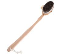 Sewroro Brosse Exfoliante Corps en Bois de Hêtre avec Sangle Dorsale Manche Long Ergonomique Brosse de Douce pour Gommage et Nettoyage Profond Adaptée Peau Sensible Usage Corps et Dos