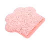 Sewroro Brosse Exfoliante Visage Multifonctionnelle Grosse Taille de Patte de Chat Éponge Nettoyante Visage Réutilisable Rose Accessoire Démaquillant Portable pour Nettoyage Quotidien
