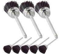 Sewroro Brosse pour Embout de Perceuse à Ongles 8pcs Poils Solides et Souples en Métal, Accessoires Multifonctions pour Manucure DIY à Domicile et Salon Professionnel