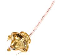 Sewroro Brûleur de Lampe à Pétrole en Métal Vintage Réglable Support Stable Socle Robuste Doré Accessoire de Remplacement pour Lampe à Huile avec Cheminée Transparente Usage Intérieur