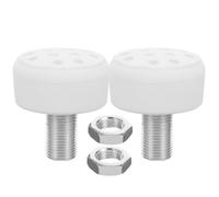 Sewroro Butées D'arrêt Réglables pour Roller en Caoutchouc et Métal Blanc, Résistance à l'usure, Pack de 2, Accessoires Fiables pour Freinage de Patins à roulettes