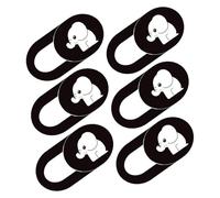 Sewroro Cache-Objectif De Webcam Éléphant 6 Pièces pour Ordinateur Portable Et Tablette, Protection Confidentialité Anti-espionnage, Curseur Mobile Abs Blanc Léger Et Fin, Usage Bureautique Et Voyage