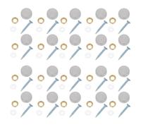 Sewroro Cache-vis Inox 304 Brossé 16 Mm 30 Pièces Vis Décoratives pour Miroirs, Portes D’armoires et Panneaux en Verre Capuchons Métalliques Résistants à L’humidité pour Rénovation