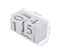 Sewroro Calendrier Bois Stable et Rétro Blocs Cubes Date et Mois Réutilisables Calendrier Vintage pour Bureau et Décoration Intérieure