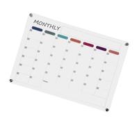 Sewroro Calendrier Mural Effaçable à Sec en Acrylique Transparent, Calendrier Magnétique pour Réfrigérateur, Tableau Blanc de Planification Réutilisable pour Gestion des Tâches
