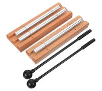 Sewroro Carillons à Percussion sans Bavure avec Maillet en Bois Ensemble de 2 Outil de Thérapie Sonore Écho Résonnant pour Méditation et Prière Adapté aux Adultes