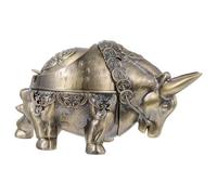 Sewroro Cendrier Créatif en Alliage de Zinc Couvercle Anti-Vent Grand Modèle Style Chinois Bronze Conteneur à Cendres pour Maison et Bureau Décoration Originale pour Intérieur Sécurisé