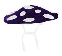 Sewroro Chapeau de Costume Champignon Géant Violet Foncé avec Lien Ajustable Accessoire Cosplay Fête à Thème Couvre-Chef Ludique pour Soirées Costumées et Festivals Tissu Résistant et