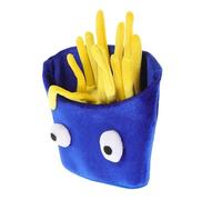 Sewroro Chapeau de Frites Bleu S pour Garçon et Filles 1-5 en Velours Doux, Accessoire Déguisement Fête et Carnaval, Bonnet Ajustable pour Garçon Fille, Costume Amusant et Original