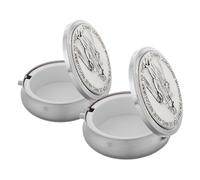 Sewroro Coffret à Chapelet En Alliage De Zinc Pour Première Communion Organisateur De Bijoux Catholique Blanc Mini Boîte Rétro 2 Pièces Pour Voyage Souvenir Religieux