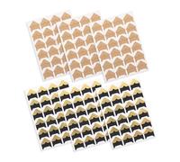 Sewroro Coins Autocollants pour Album Photo DIY 6 Feuilles de 24 Coins en Papier Kraft et Doré Adhésifs pour Scrapbooking Supports Photo Solide pour Livre de Souvenirs et Journal