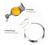 Sewroro Collier Pendentif Loupe 8x Vintage Jaune, Grossissement Précis, Lentille Optique Portable Pour Lecture, Bricolage Et Inspection, Accessoire Léger Femme Pour Loisirs Créatifs Et Bureau