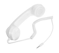 Sewroro Combiné Téléphonique Rétro Remplaçable Compatible Appels Design Élégant Blanc