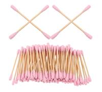 Sewroro Cotons-Tiges à Double Embout Spirale en Bois Rose 76 CM 1000 Pcs Applicateurs de Maquillage et Nettoyants Cosmétiques pour Démaquillage Doux et Soins des Oreilles Quotidien