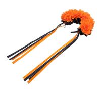 Sewroro Couronne de Fleurs Noire en Tissu pour Cheveux, Bandeau Charmant, Adapté à Toutes Tailles de Tête, pour Ambiance Halloween et Fêtes