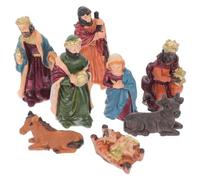 Sewroro Crèche de Noël en Résine, Figurines Nativité | Décor Religieux pour Maison et Bureau, Sujet de Crèche, Santons Assortis, Accessoire Photo