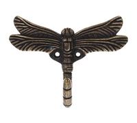 Sewroro Crochet Mural Libellule en Cuivre Antique Crochet Décoratif Robuste pour Porte Cintre de Rangement Compact Domestiques pour Vêtements Serviettes et Clés pour Salle de Bain