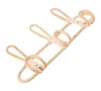 Sewroro Crochets Muraux en Rotin Tressé Naturel Porte-Serviettes 3 Crochets Support Mural pour Chambre et Salle de Bain Rangement Pratique pour Petits Objets Décoration Rustique et