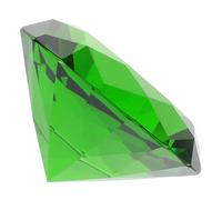 Sewroro Décoration Mariage Diamant Artificiel 6 CM Vert en Verre Transparent, Ornement Centre de Table Élégant, Décorations de Table et Presse-Papier de Diamant pour Fête et Bureau