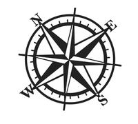 Sewroro Décoration Murale Boussole en Métal 40x40 Cm, Sculpture Murale Extérieure et Intérieure pour Jardin, Terrasse et Salon, Ornement Mural Robuste et Créatif, à Suspendre Artistique