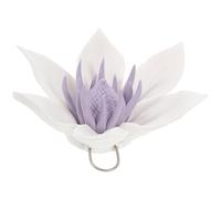 Sewroro Décoration Murale de Fleur en Céramique 3D Motif Clématite Blanche Petite Taille Sculpture Suspendue pour Salon Chambre et Bureau Art Mural Décoratif Naturel et Élégant