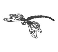 Sewroro Décoration Murale Libellule en Fer Forgé Métal Ajouré Design Suspendu pour Jardin Balcon et Intérieur Décoration Murale Solide et Stable Ornement Mural Artistique en Métal