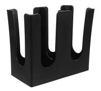 Sewroro Distributeur de Gobelets en Papier Noir 2 Compartiments Support de Comptoir Grosse Capacité Organisateur Pratique pour Café Bar et Usage Quotidien