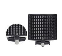 Sewroro Écran Insonorisé en U Noir, pour Microphone, Double Couche | Acier Abs, Filtre Vibrations et Souffle, Panneau à Trous Multiples, Studio Diffusion et Café