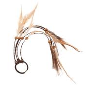 Sewroro Élastique à Cheveux Bohème en Corde Tissée à la Main Plumage Colorées Accessoire Festival pour Femmes et Filles Bracelet Multifonction Confortable Style Carnaval et Bal Masqué